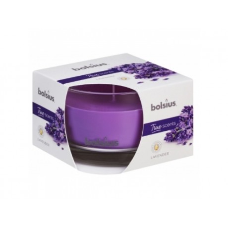 BOLSIUS aroma svíčka ve skle 63/90 Levandule